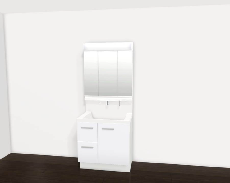 設備される予定の同型洗面台