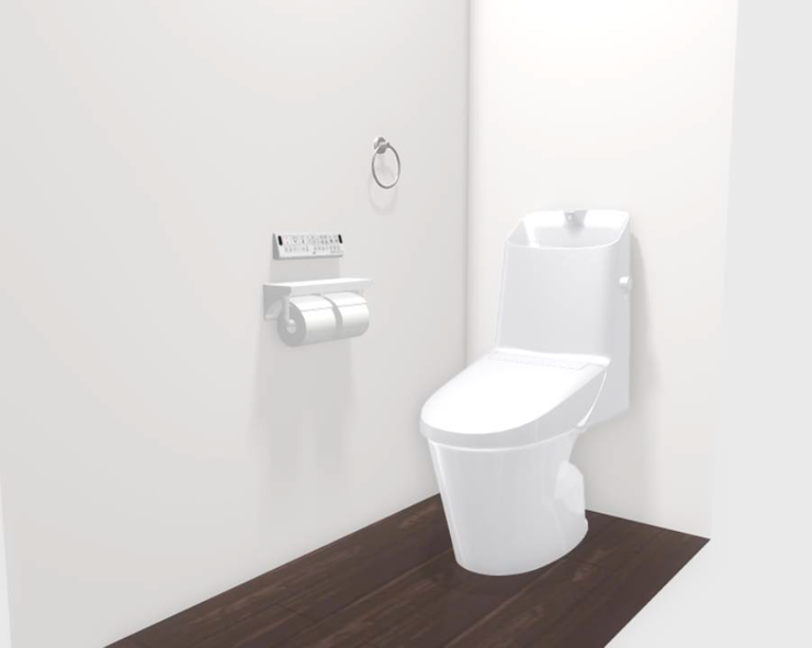 設備される予定の同型トイレ