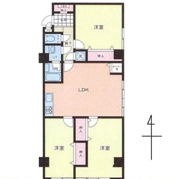 【間取り】
南側・東側の窓があり日当たり良好!各部屋に収納スペースを確保しています。
