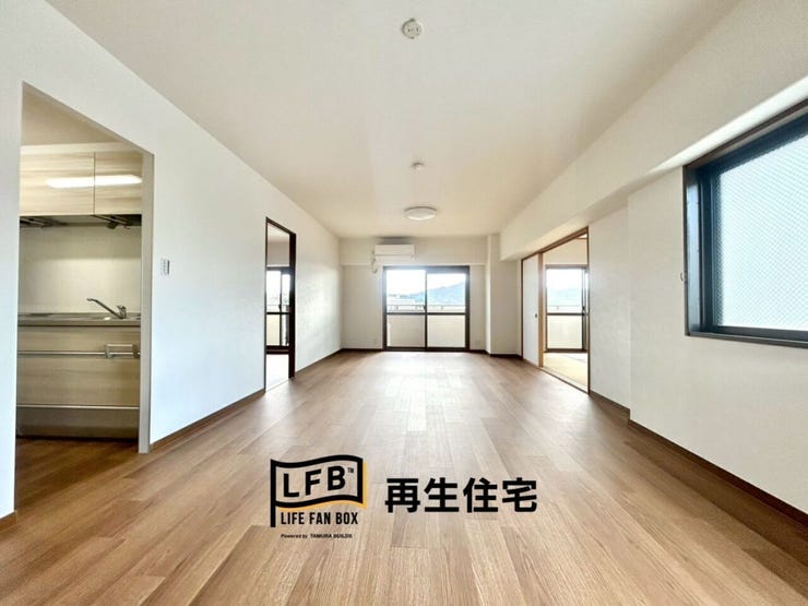 約17帖のLDと広いので家具配置に困りません!リビングエアコンも1台プレゼント☆