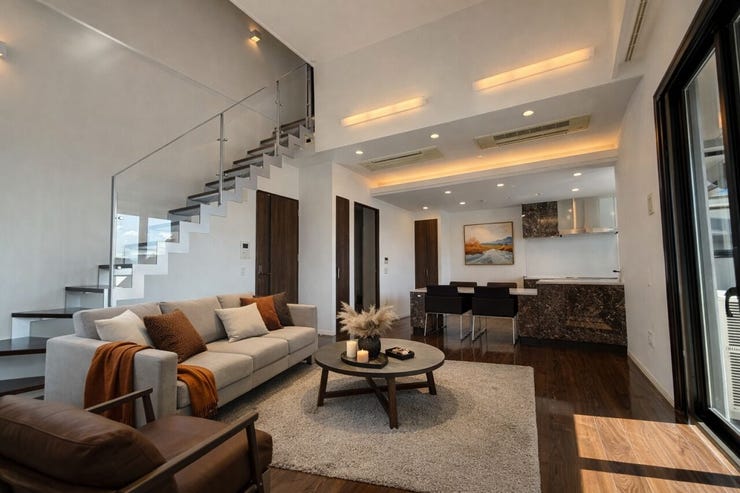 CGで家具を配置しています