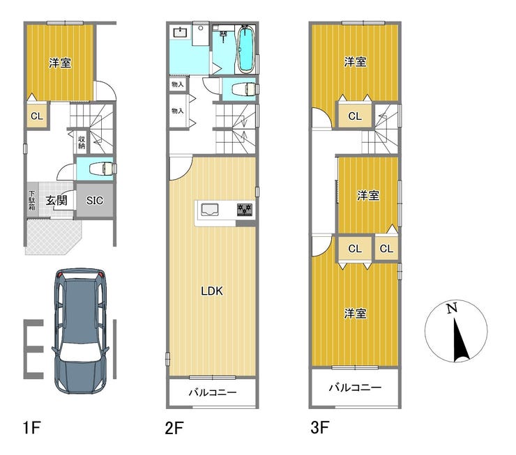 【間取り】
★南向きにつき陽当り良好♪随時ご見学可能ですのでぜひ現地で住環境をご体感ください♪