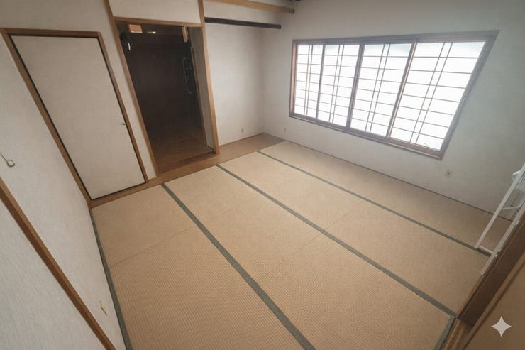 2階和室
※空室をイメージしCG加工したものです。 画像は実際の室内写真と間取り図から再現した「室内イメージ」で実際とは多少異なります。
