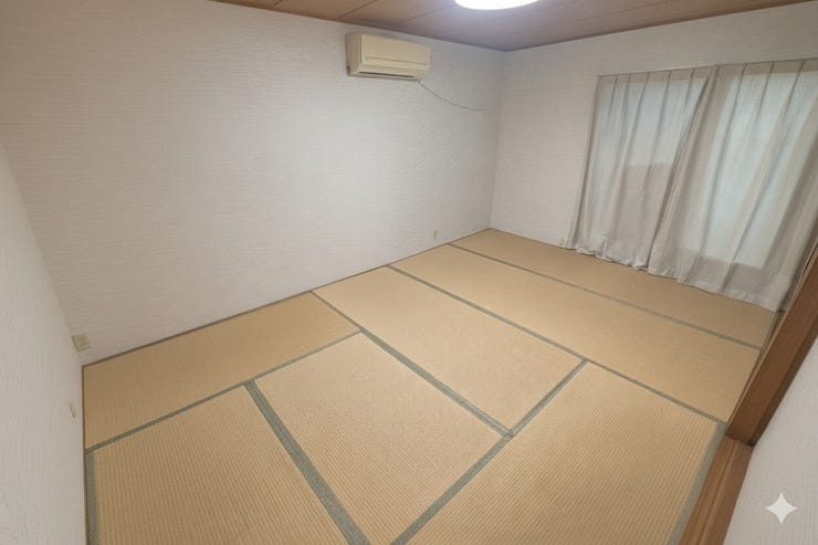 2階和室
※空室をイメージしCG加工したものです。 画像は実際の室内写真と間取り図から再現した「室内イメージ」で実際とは多少異なります。