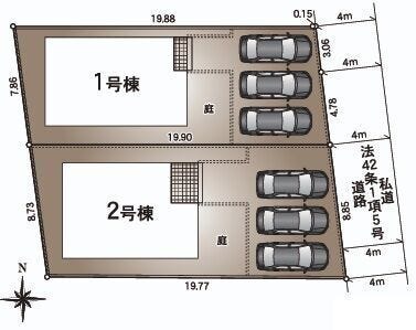 ■2号棟・車3台駐車可能■
