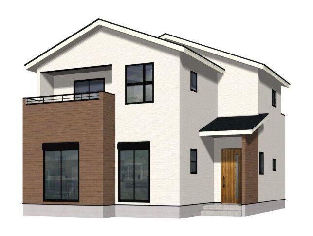 【外観】
小倉南区東貫 新築戸建て♪駐車場3台分♪LDK18帖以上♪コンビニ徒歩約4分♪曽根中まで徒歩約6分♪