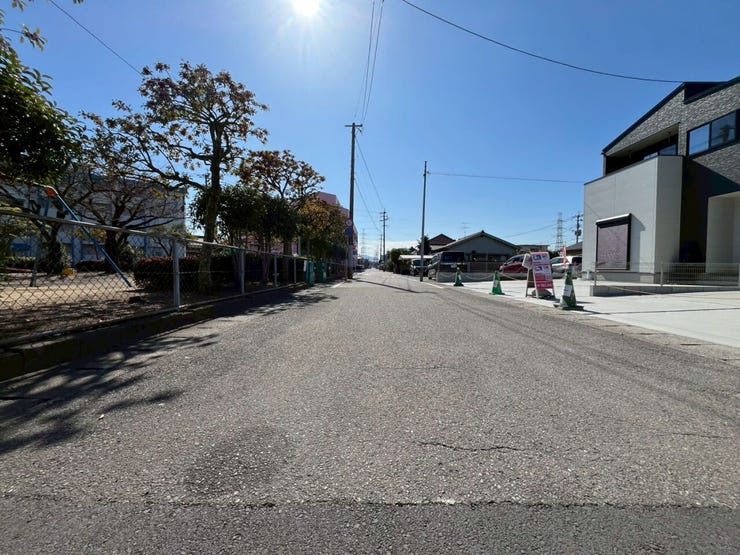 前面道路です。