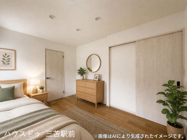 《主寝室》
約6.0帖の主寝室。引き戸で空間を効率よく活用できます!