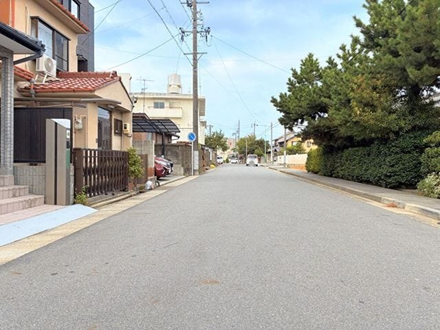 交通量の少ない道路です