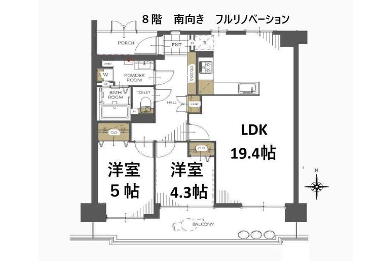 【外観】
鉄骨鉄筋コンクリート造15階建て 総戸数102戸
1987年7月築