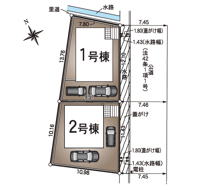 【全体区画図】2棟区画図