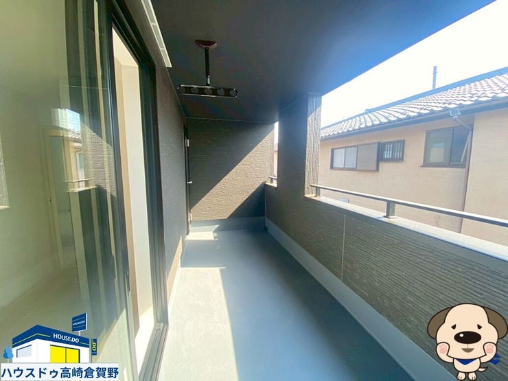 洗濯物も気持ちよく乾く、開放感ある2階バルコニー