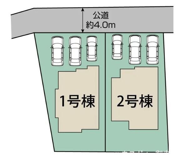 ■2号棟・車3台駐車可能■