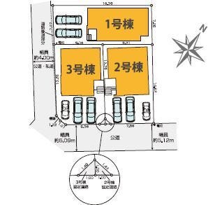 ■□■全区画図■□■
敷地面積:133.24㎡
建物面積:111.54㎡