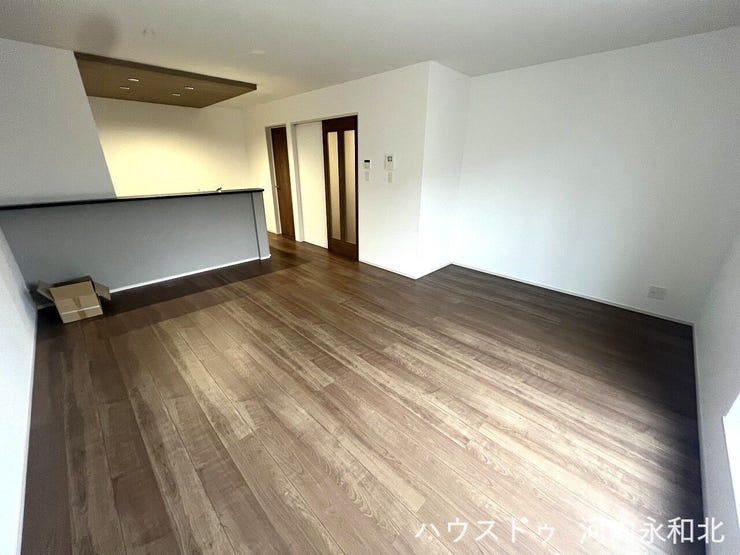 二階全体がLDKとなっているため17.5帖の広々空間!