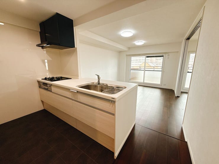 カウンターキッチンはリビング・ダイニングにいる家族の様子を見ながら調理できるのでお子様がいるご家庭にもおすすめです♪