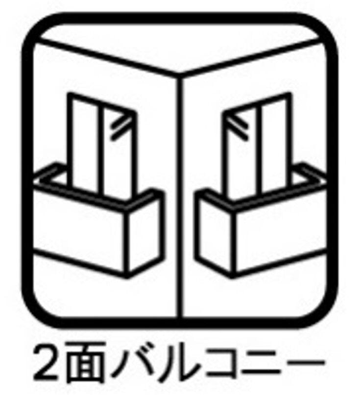 2カ所のバルコニーは洗濯用やガーデニング用など用途に合わせて使用できるため、利便性が高いです!