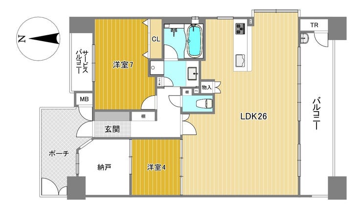 【間取り】
※オーナーチェンジ物件※月額賃料175,000円で賃貸中