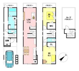 【間取り図】
１階から海を見ることが可能です