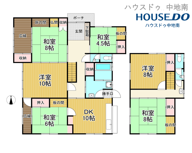 【間取り】
6DKに10坪以上の庭付き!