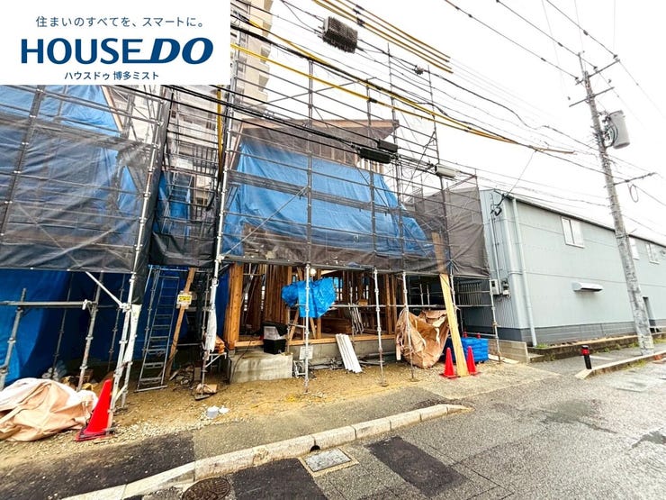 【福岡市東区原田 新築戸建て】■足元あったか、リビング床暖房■松島小学校まで歩9分(3月13日撮影)