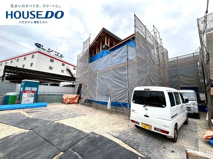 【糟屋郡宇美町宇美東 1号棟】◆宇美東小学校まで歩5分&宇美東中学校まで歩9分■南庭ではBBQやプールと家族のイベント盛りだくさん(6月19日撮影)