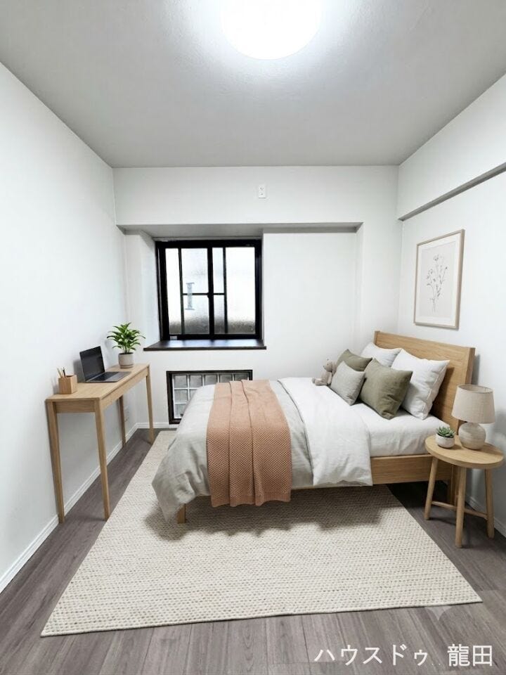 木のぬくもりとアースカラーに包まれる寝室。1日の疲れを癒し、心地よい眠りを誘うプライベート空間です
※家具はイメージです