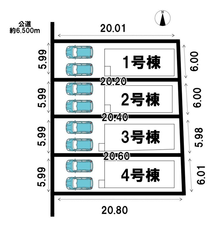 【全体区画図】
1号棟です。