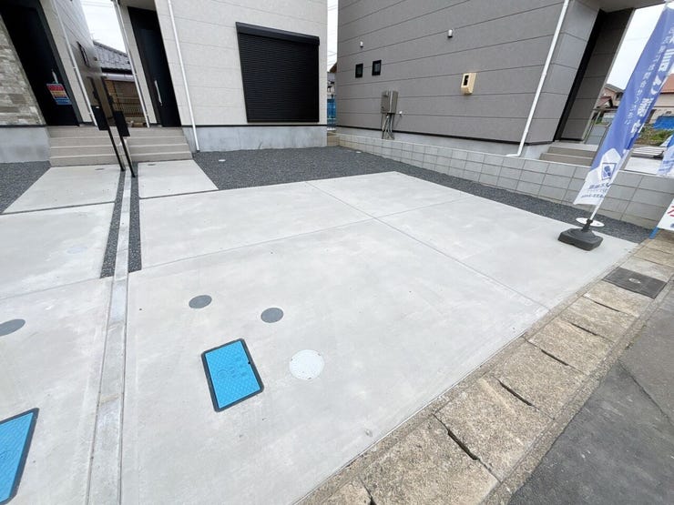 並列2台の駐車場は車を出し入れする際にバックや切り返しが少なくなるため、接触事故のリスクが低減します!