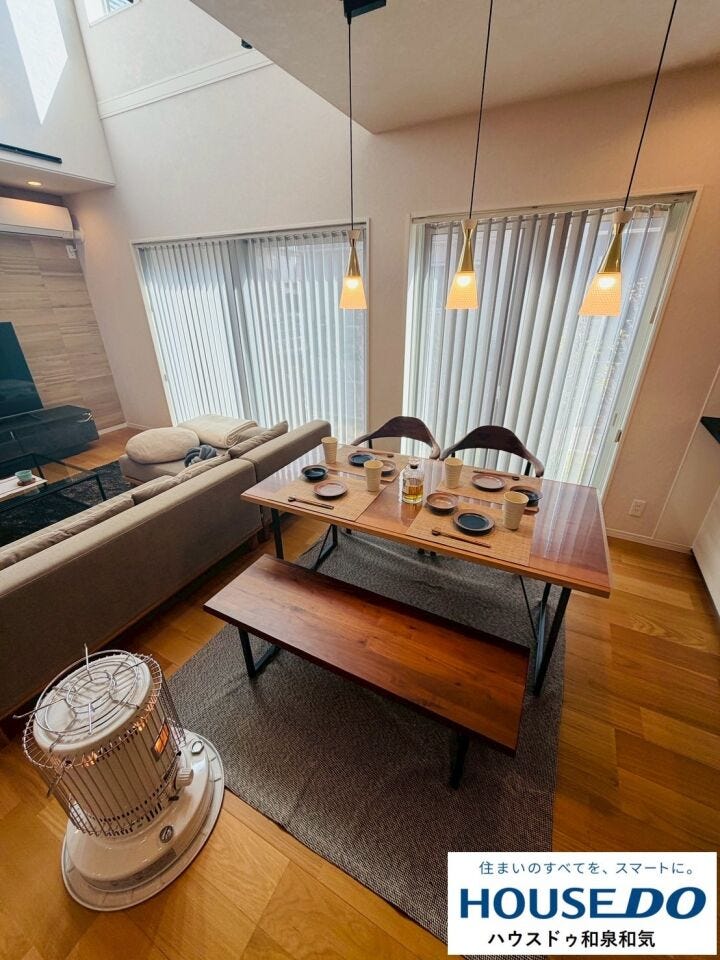 家族が自然と集まる、そんなリビング空間です