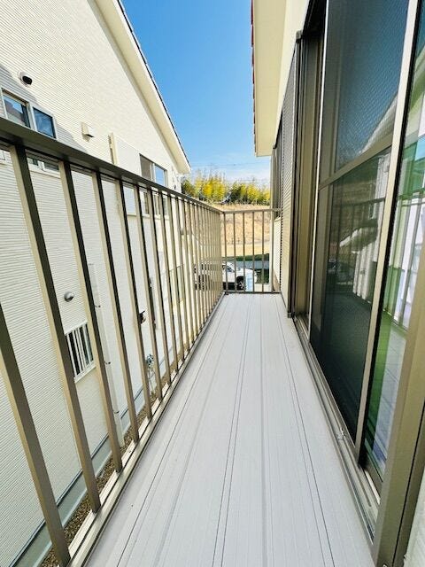 東向きバルコニー