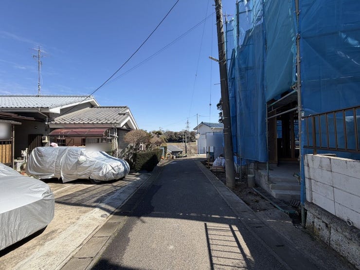 一戸建ての多いエリア。静かで落ち着いた雰囲気。