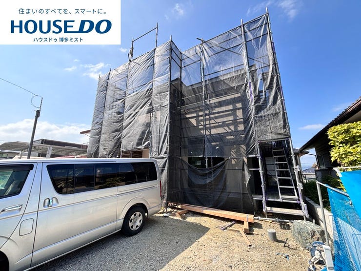 【糟屋郡志免町志免桜丘 新築戸建て】■駐車スペース4台分■志免南小学校まで歩12分(7月20日撮影)