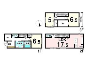 【間取り図】
面積詳細: 1階 33.12㎡（10.01坪）、2階 34.78㎡（10.52坪）
その他面積: ポーチ 1.65㎡（0.49坪）、バルコニー 3.31㎡（1.00坪）