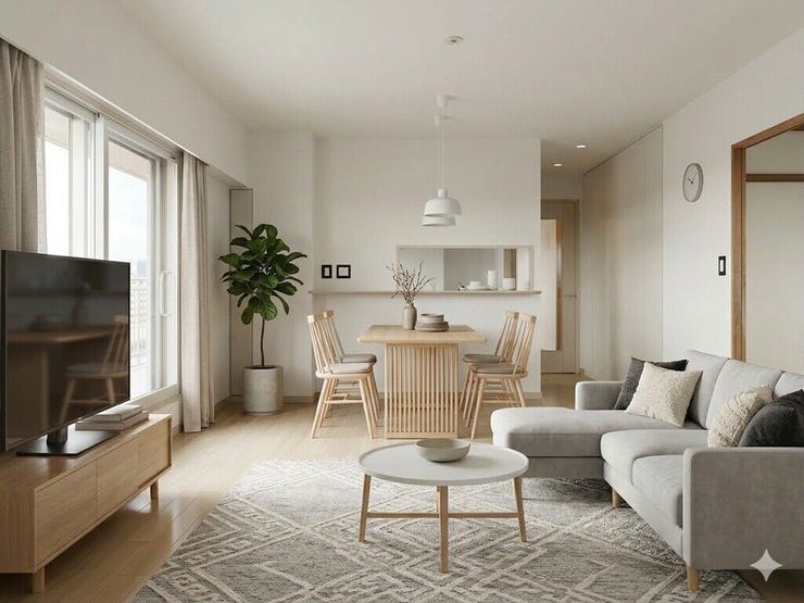 【Living】こちらの画像はAIによる家具イメージです。お部屋の雰囲気を感じてみてください♪