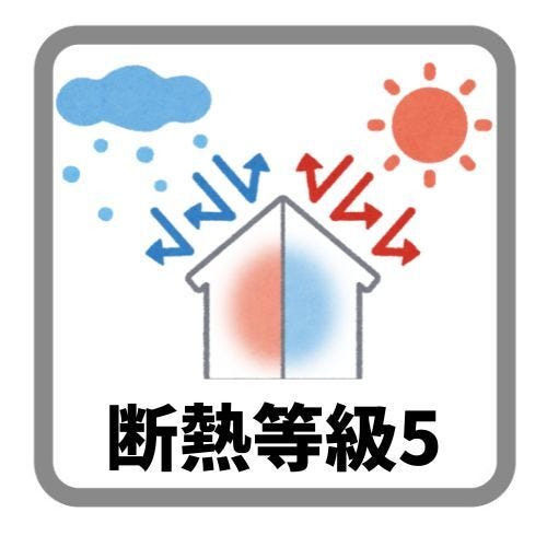 2022年4年1日に等級5が新設されたことに併せて、これまでの等級4から「断熱等性能等級5」の基準に変更いたしました。