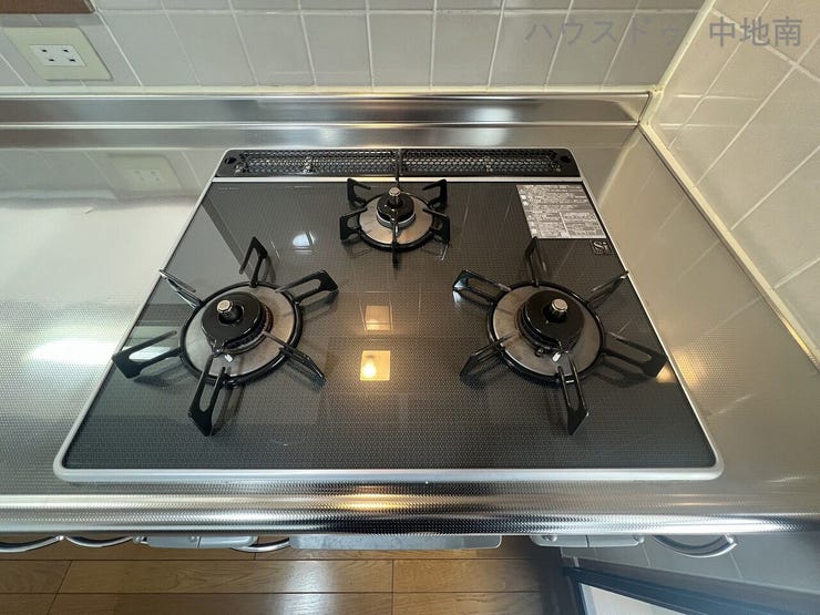 料理がはかどる三口コンロ♪