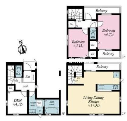 【間取り】
※図面と現況が異なる場合は現況優先致します。