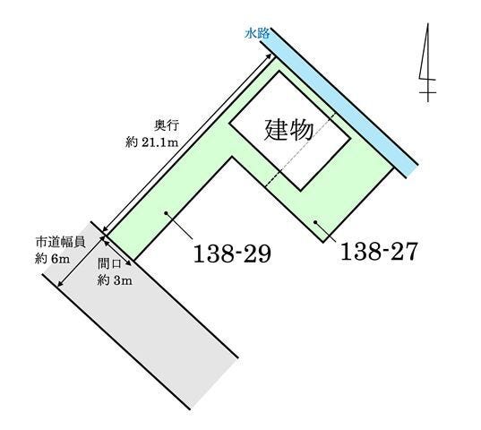 前面道路は6mと広く、駐車や出入りがスムーズ。旗竿地の奥まった立地は、通りからの視線が気になりにくく、落ち着いた住環境を叶えます。