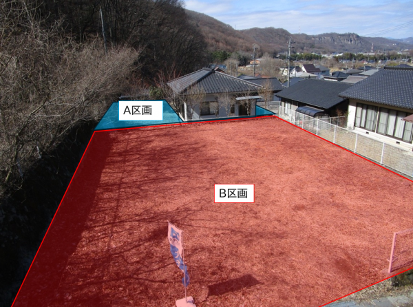 A区画・B区画の2区画併せての販売金額です