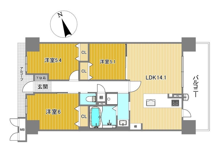 【間取り】
★室内リフォーム済!ペット飼育可能♪大切なペットと一緒に暮らせます♪