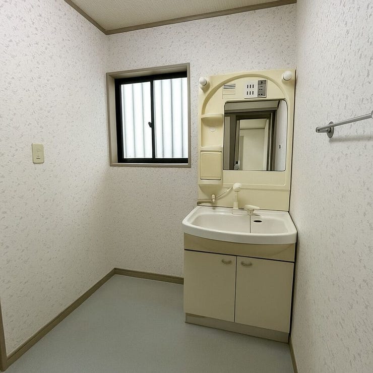 【Washroom】※居住中につき、写真内の家具・荷物はCG処理にて消去しております。実際とは異なる場合がございますので、現況を優先とさせていただきます。