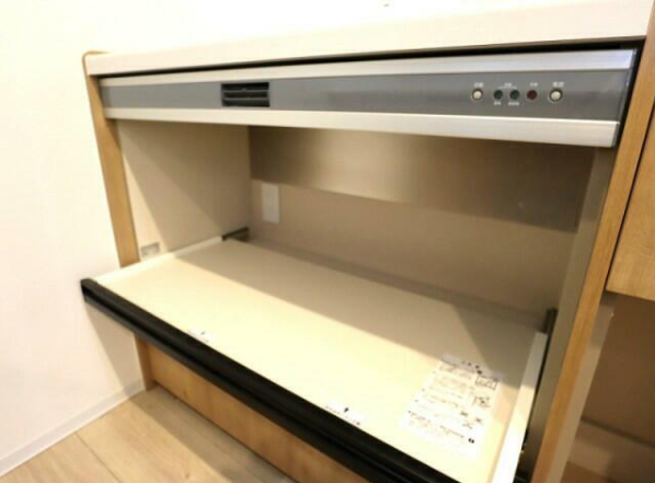 蒸気排気ユニット付家電収納 家電の置き場所にも困りません。