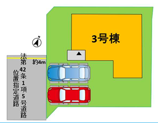 普通車が2台駐車できます
