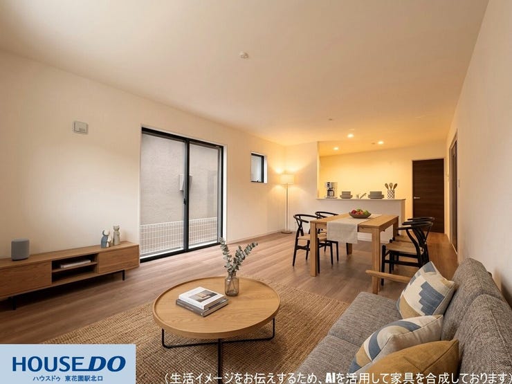 【リビング】
施工事例:高野道2丁目モデルハウス
明るい光が差し込む対面式キッチンのリビング♪料理中も家族の様子が見守れる開放的な設計で、温かみのある木目調のフローリングが落ち着いたひとときを演出します!