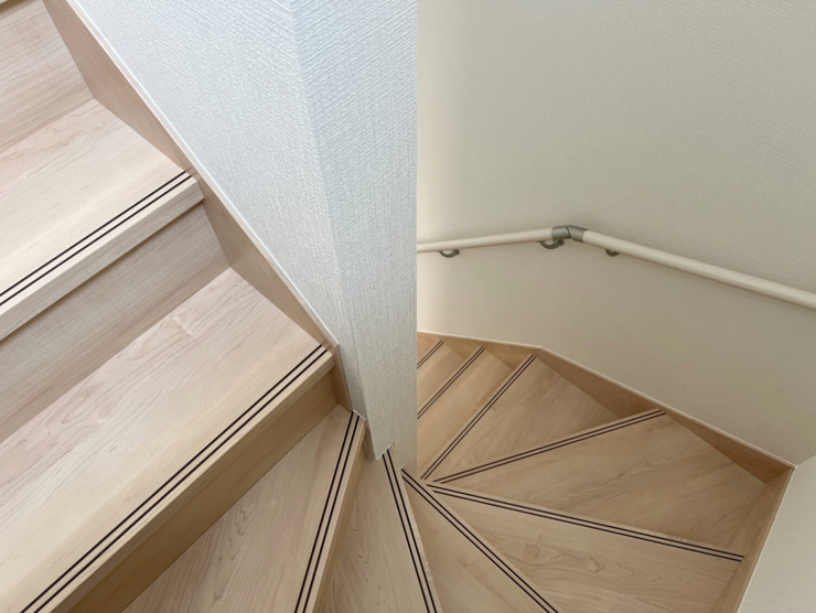 自然光が差し込む、明るくやさしい階段。