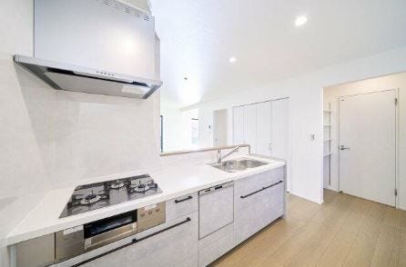 機能面や使いやすさを備えたシステムキッチンで原水・シャワー・浄水をひとつの水栓でスムーズに切り替えられ、とても便利な浄水器がついており、食器洗浄乾燥機が標準装備されております。