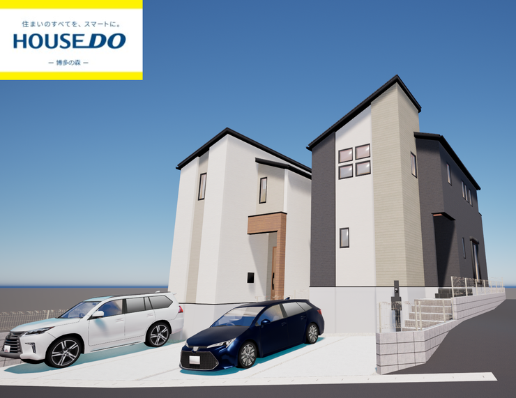 【外観】
完成イメージです。
2026年4月完成予定♪
左側1号棟