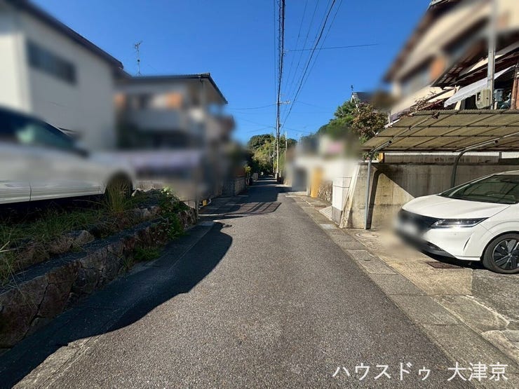 見通しの良い道路で防犯面も安心