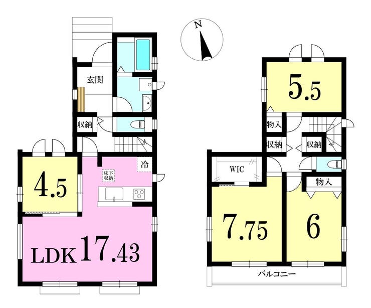 【間取り】
◎間取り図:2-B号棟